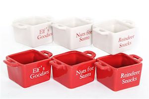 Santa Snack Bowls - 6 Assorted