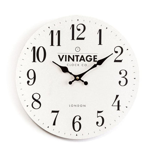 Large Flat Cream Wall Clock