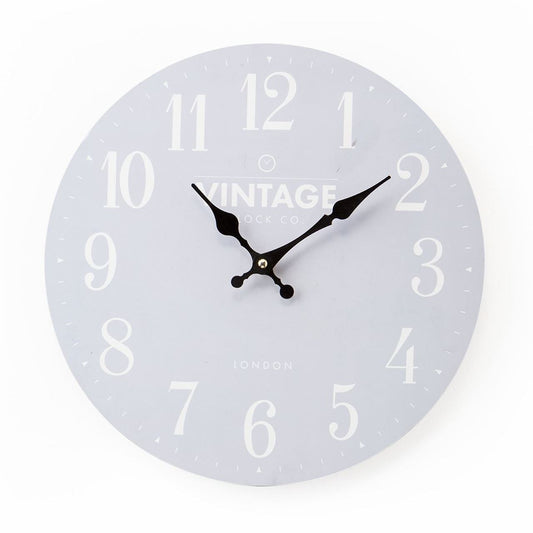 Small Flat Grey Wall Clock